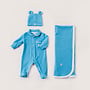 Baby cadeau set denim blauw