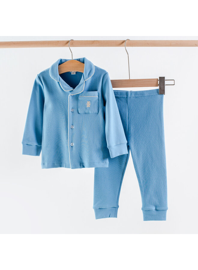Kinder pyjama denim blauw