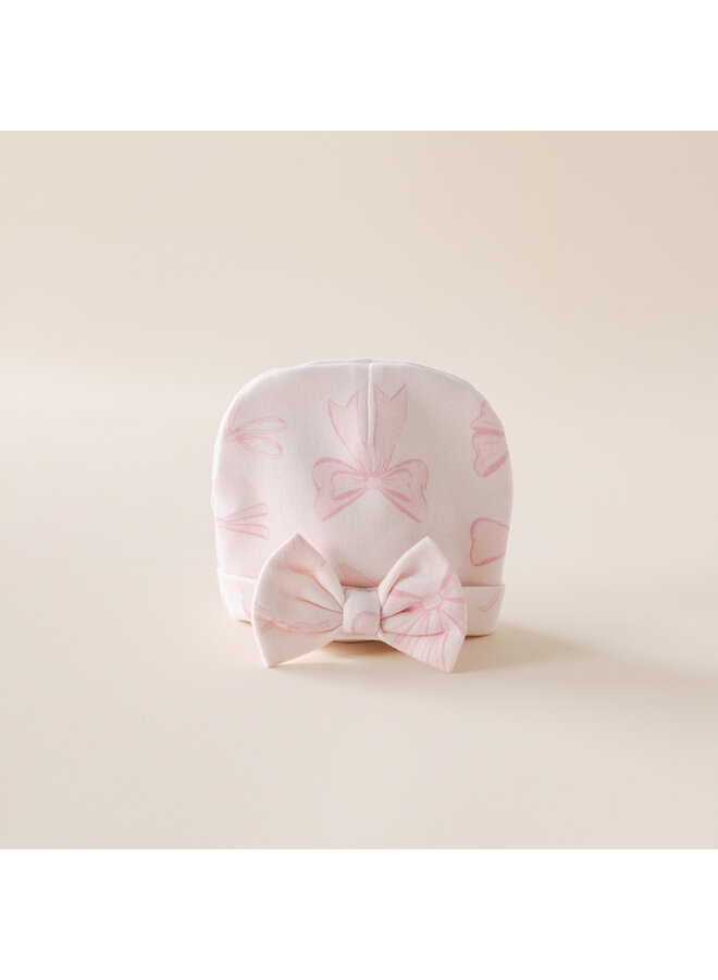 Babymuts pink bow
