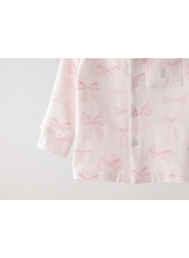 Kinder pyjama roze strik