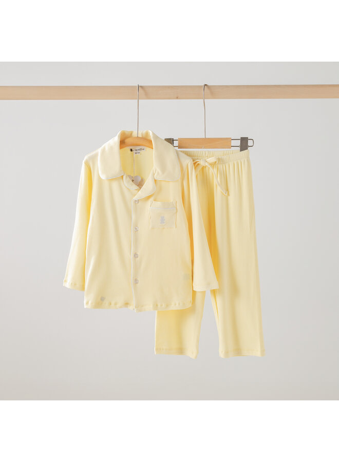 Kinder pyjama butter yellow