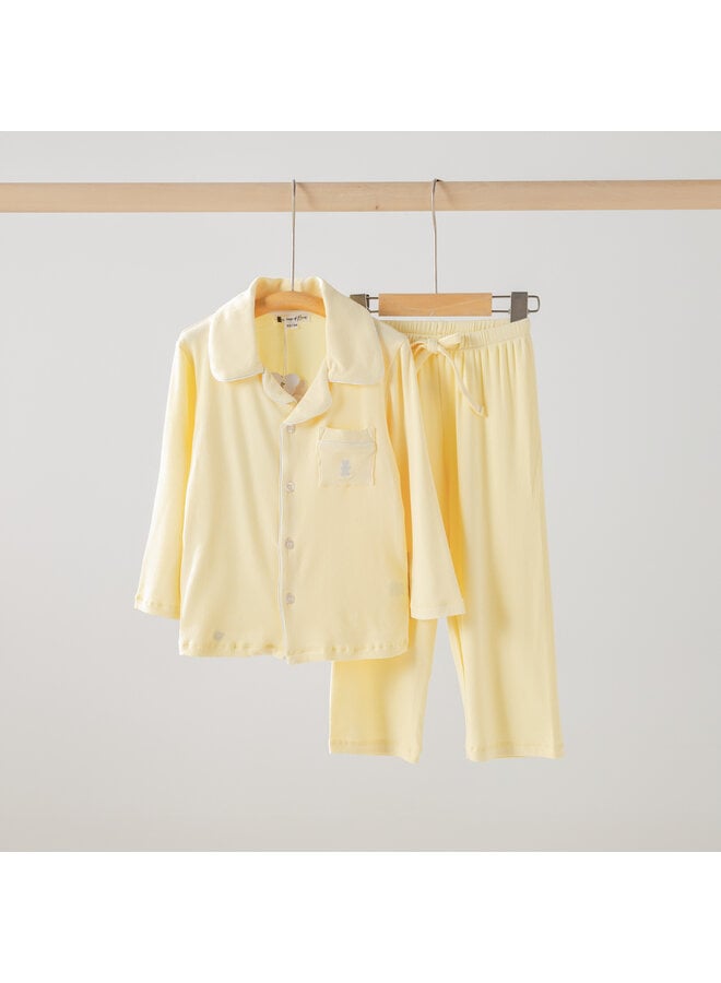 Kinder pyjama butter yellow