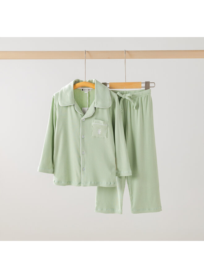 kids pyjama matcha green