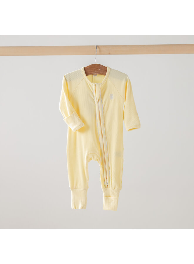 Babypakje rits butter yellow