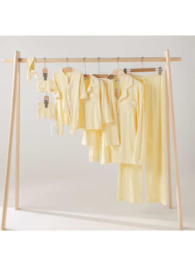 Babypakje rits butter yellow