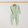 Babysuit zipper matcha green