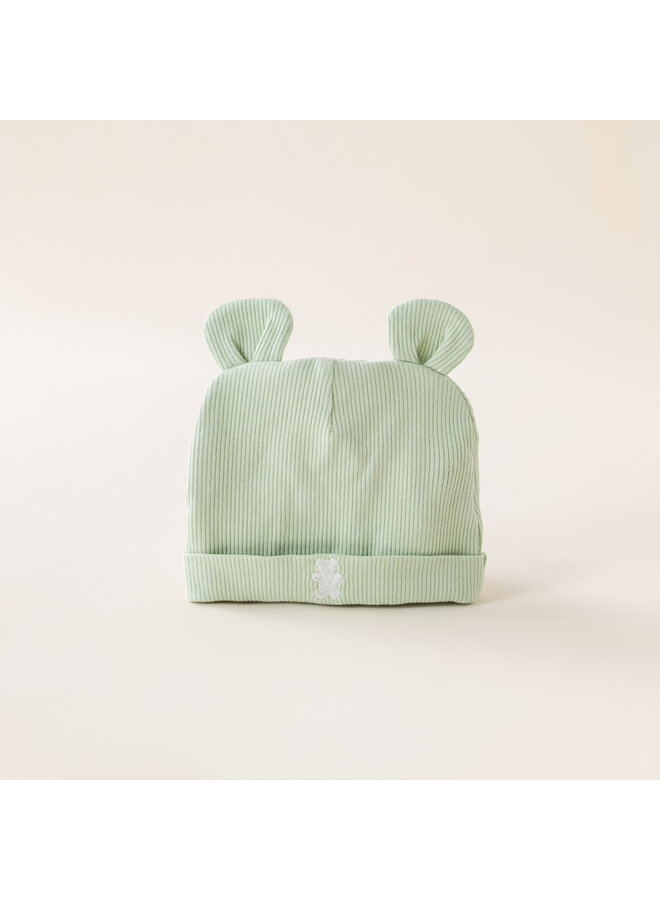 Baby hat matcha green  bear