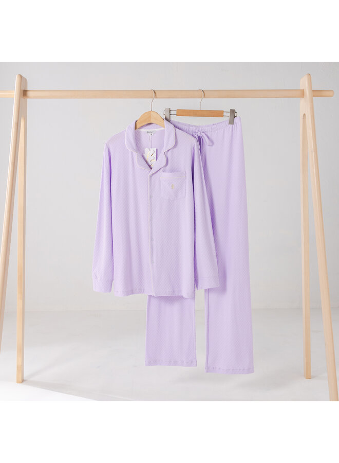 Zomer pyjama Lila lang vrouwen