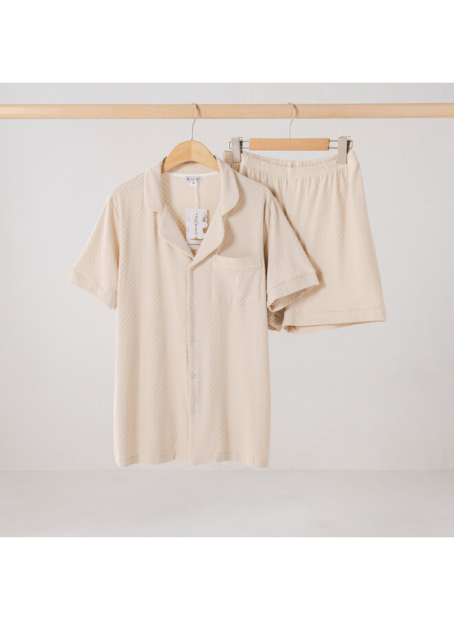 Summer pyjama short beige women