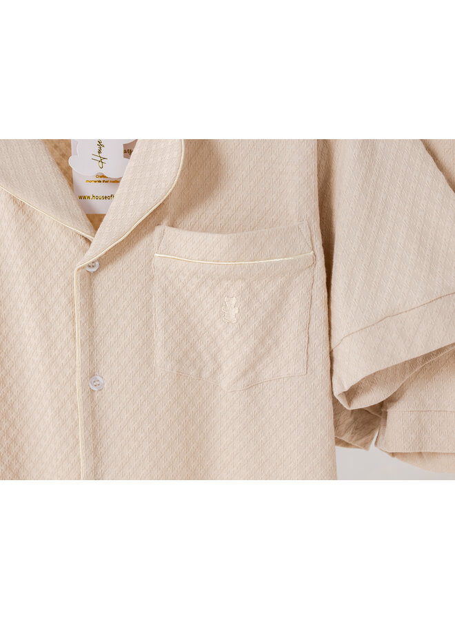Zomer pyjama kort beige vrouwen