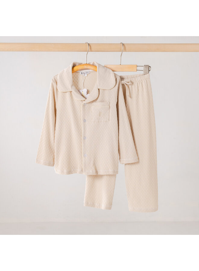 kids pyjama beige zomer lang