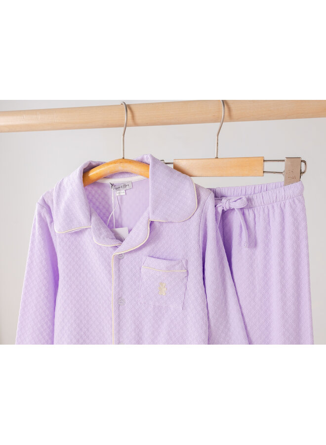 kids pyjama lilac summer long