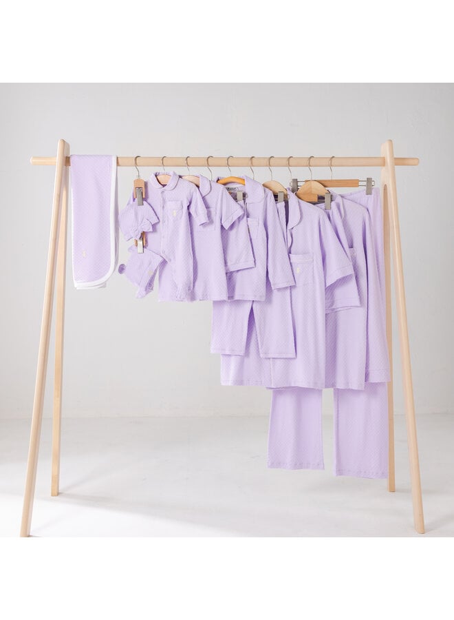 Babymuts Lila strik zomer