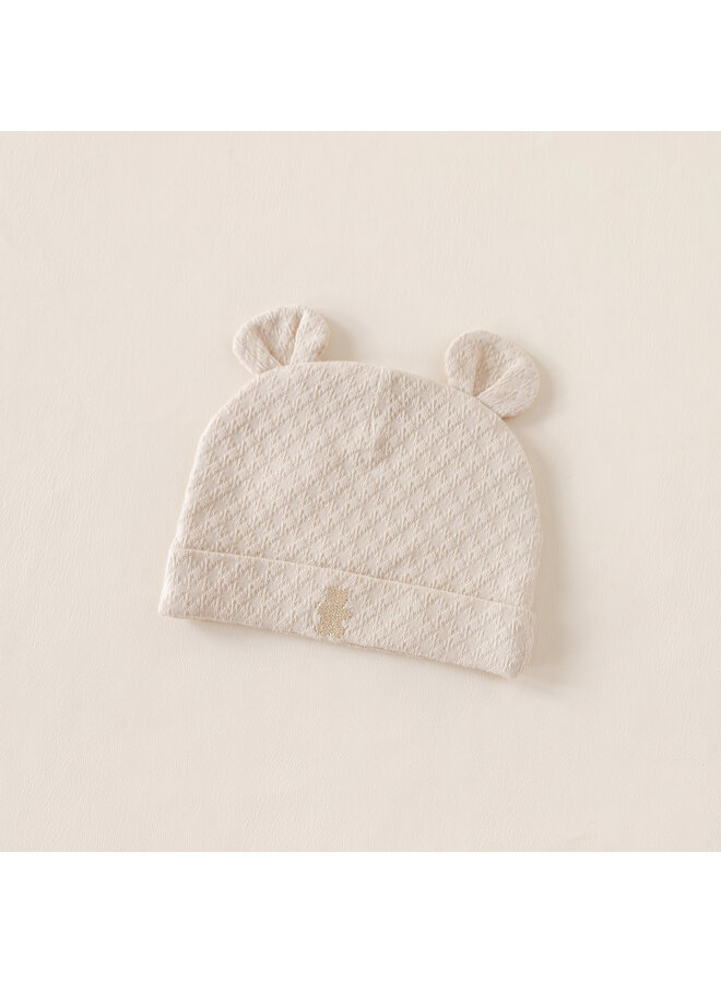 Baby hat Beige bear summer