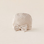 Baby hat Beige bow summer
