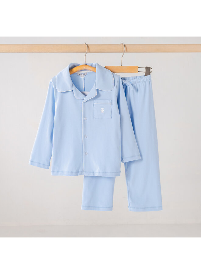 kids pyjama zomer blauw lang