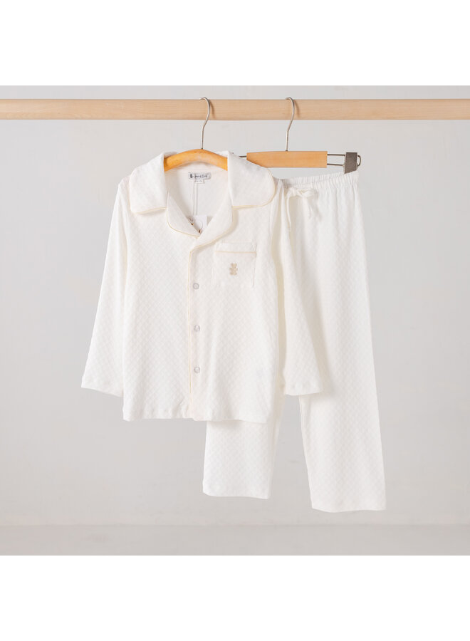 kids pyjama white summer long