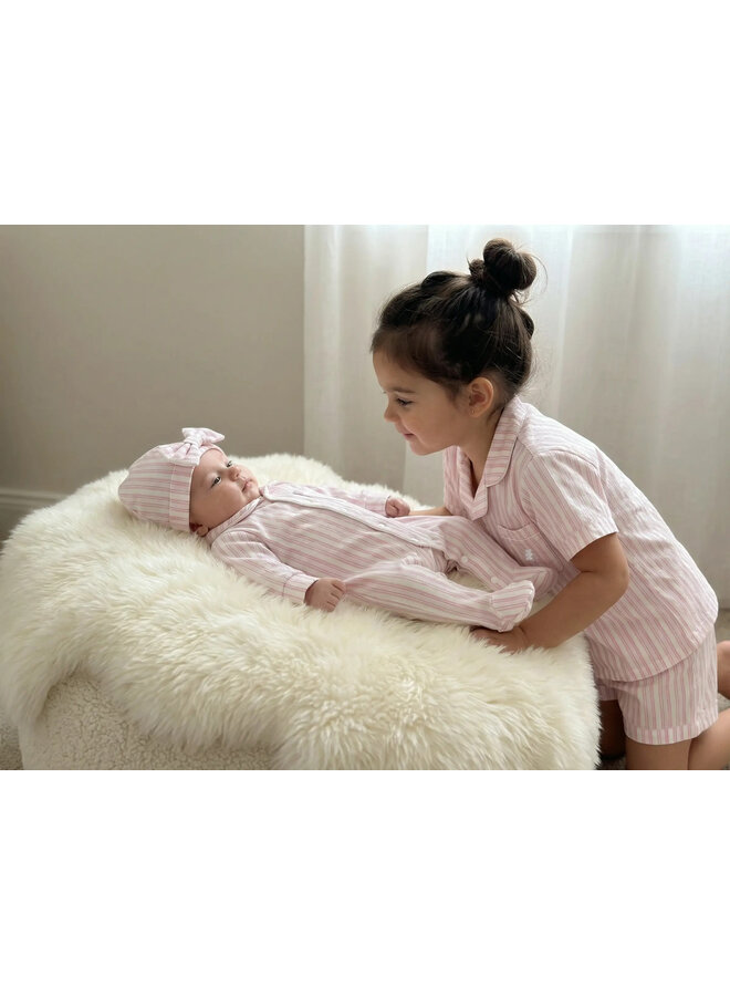 Summer pyjama short pink stripe  kids