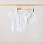 Zomer pyjama blauwe streep kort kinderen