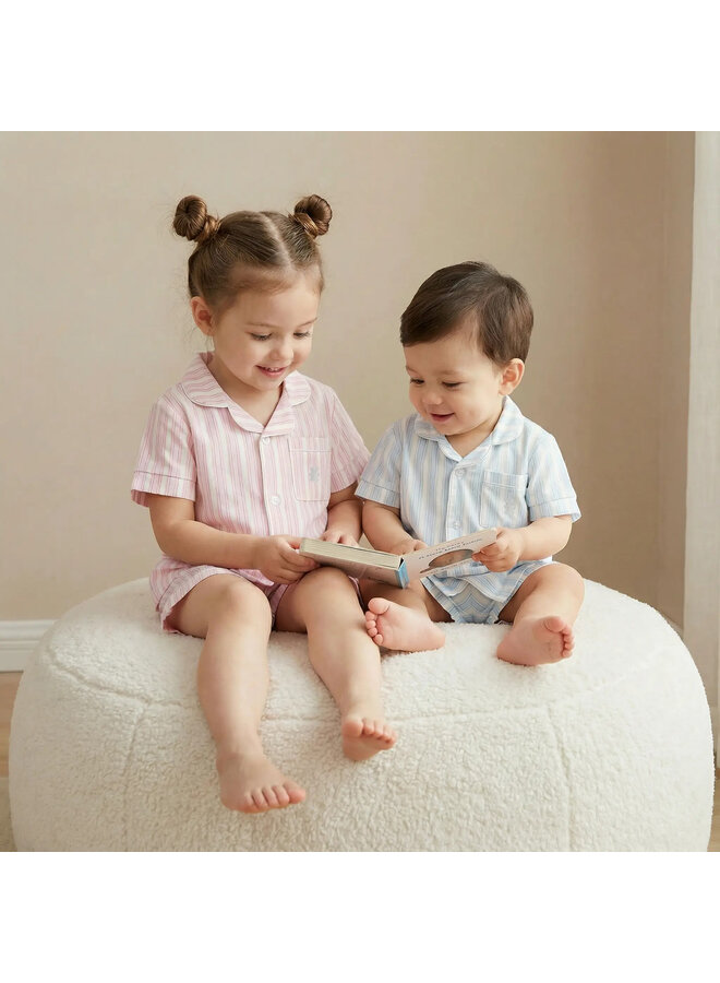 Summer pyjama short blue stripe kids