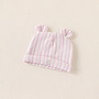 Baby hat pink stripe bear summer