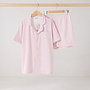 Summer pyjama short pink stripe women
