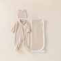 Baby gift set summer beige bear hat