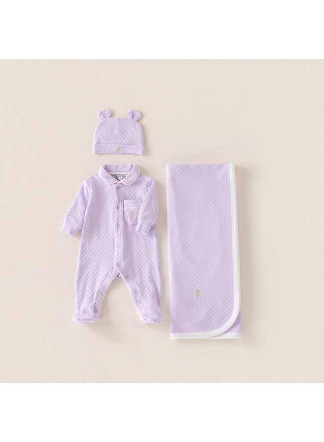 Baby gift set summer lila bear hat