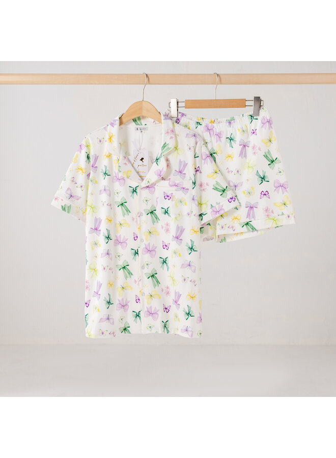 Summer pyjama short butterfly women