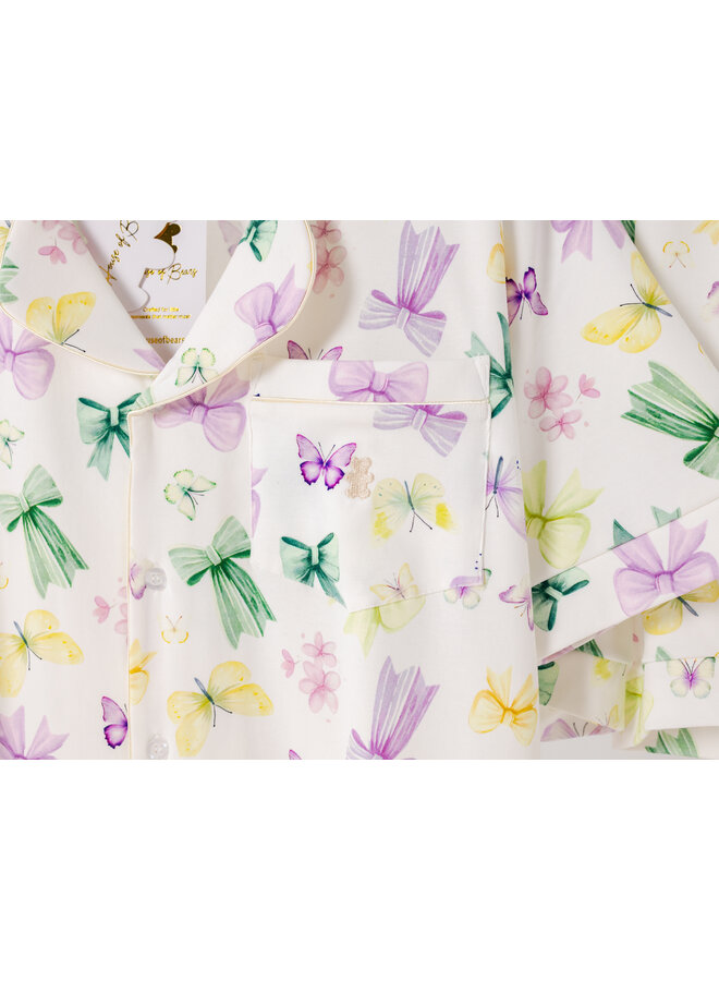 Summer pyjama short butterfly women