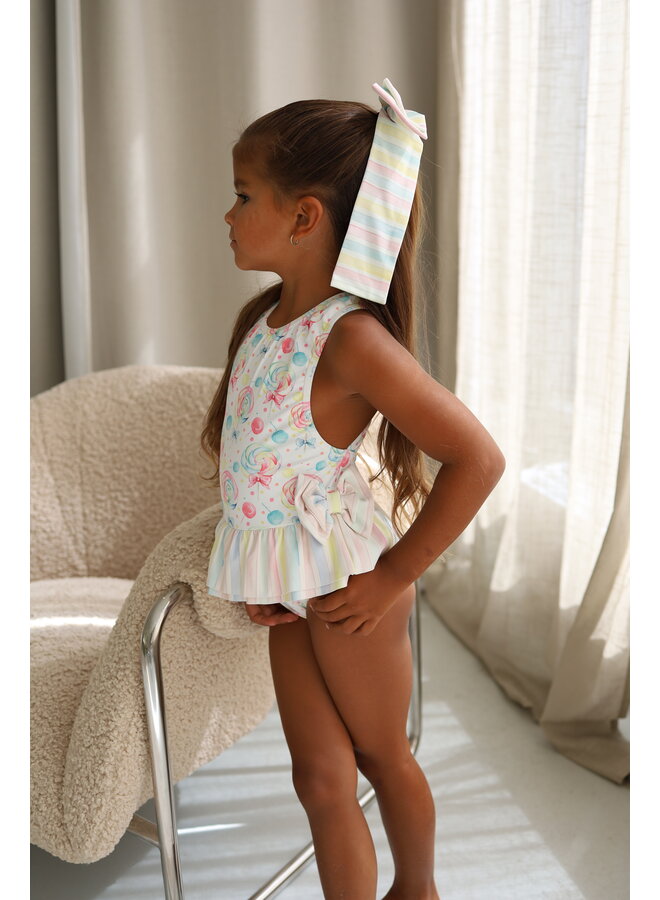 pastel candy bathing suit