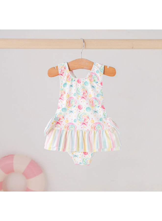 pastel candy bathing suit