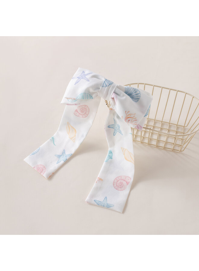 Seashell big hairclip bow