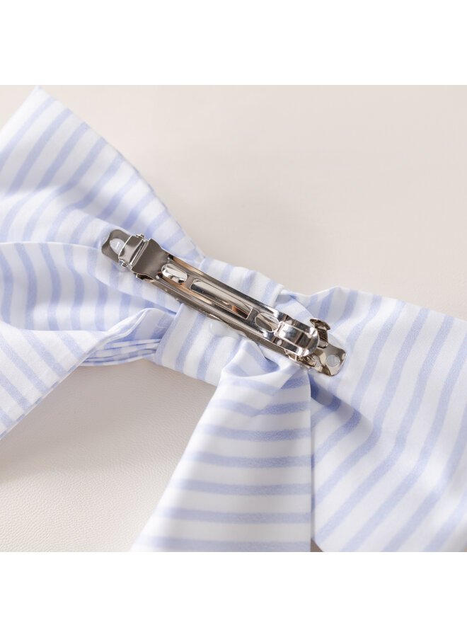 lila stripe big hairclip bow