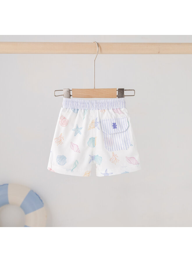 seashell swim shorts