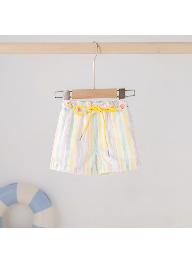 Pastel candy swim shorts