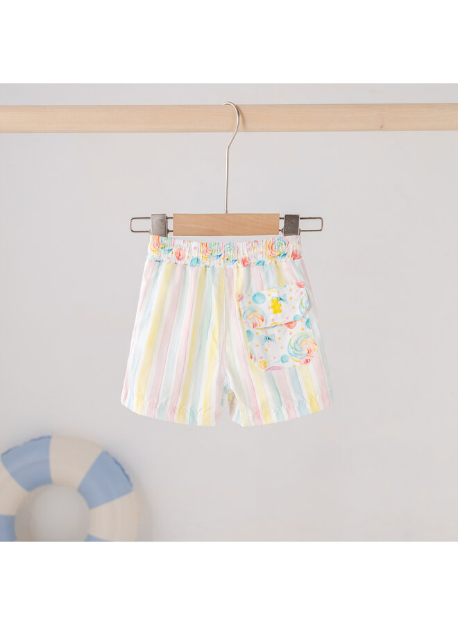 Pastel candy swim shorts