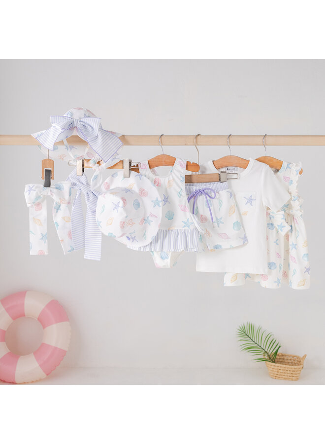 seashell swim shorts