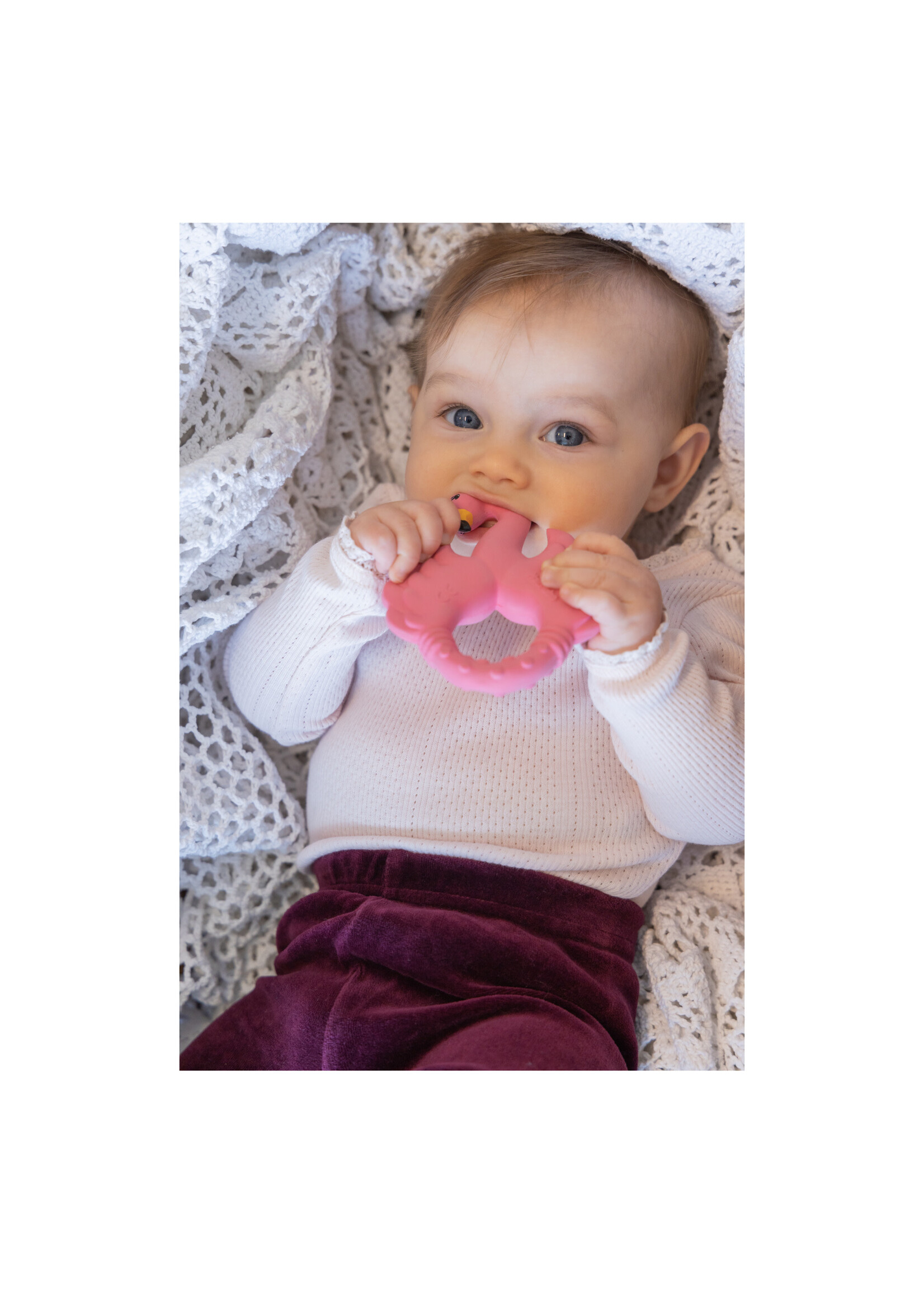 NATRUBA NATRUBA Teether Ring Flamingo pink