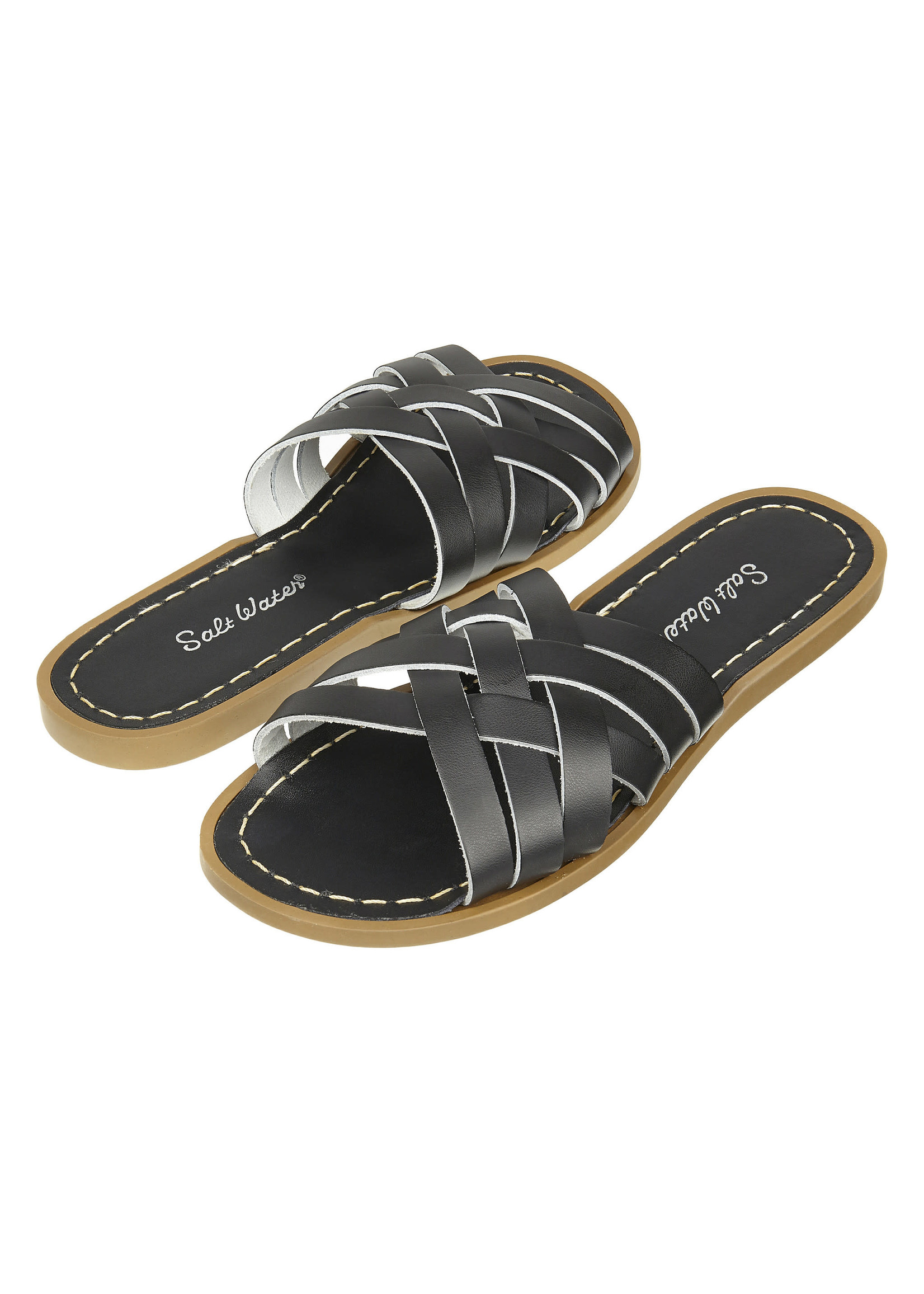 SALTWATERSANDALS SALT WATER retro slide BLACK