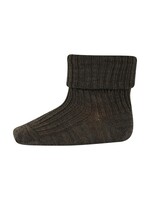 MP DENMARK MP DENMARK wool rib baby socks brown melange