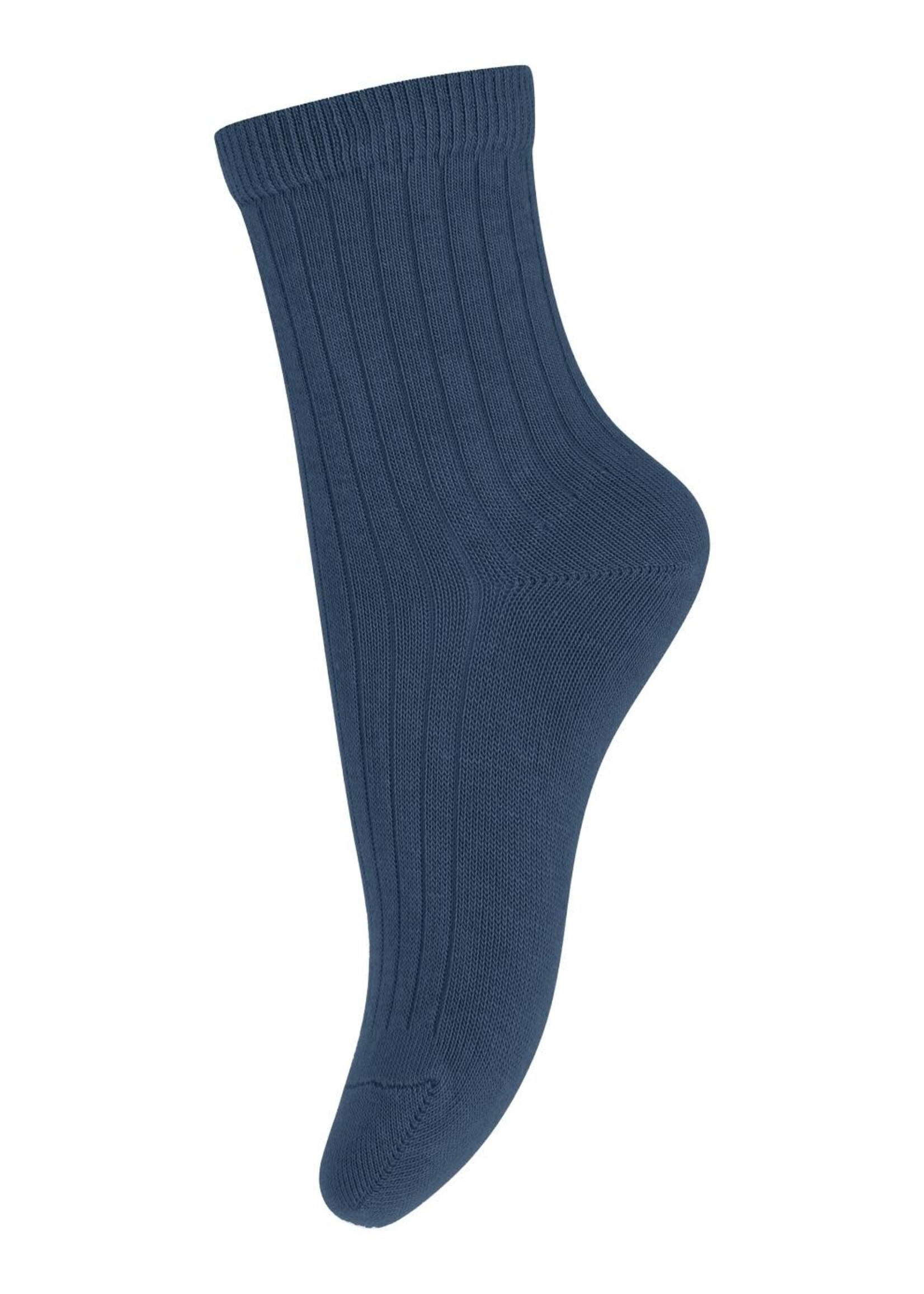 MP DENMARK Cotton rib socks True Blue