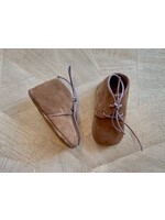 CLIC CLIC baby slofjes suede COGNAC