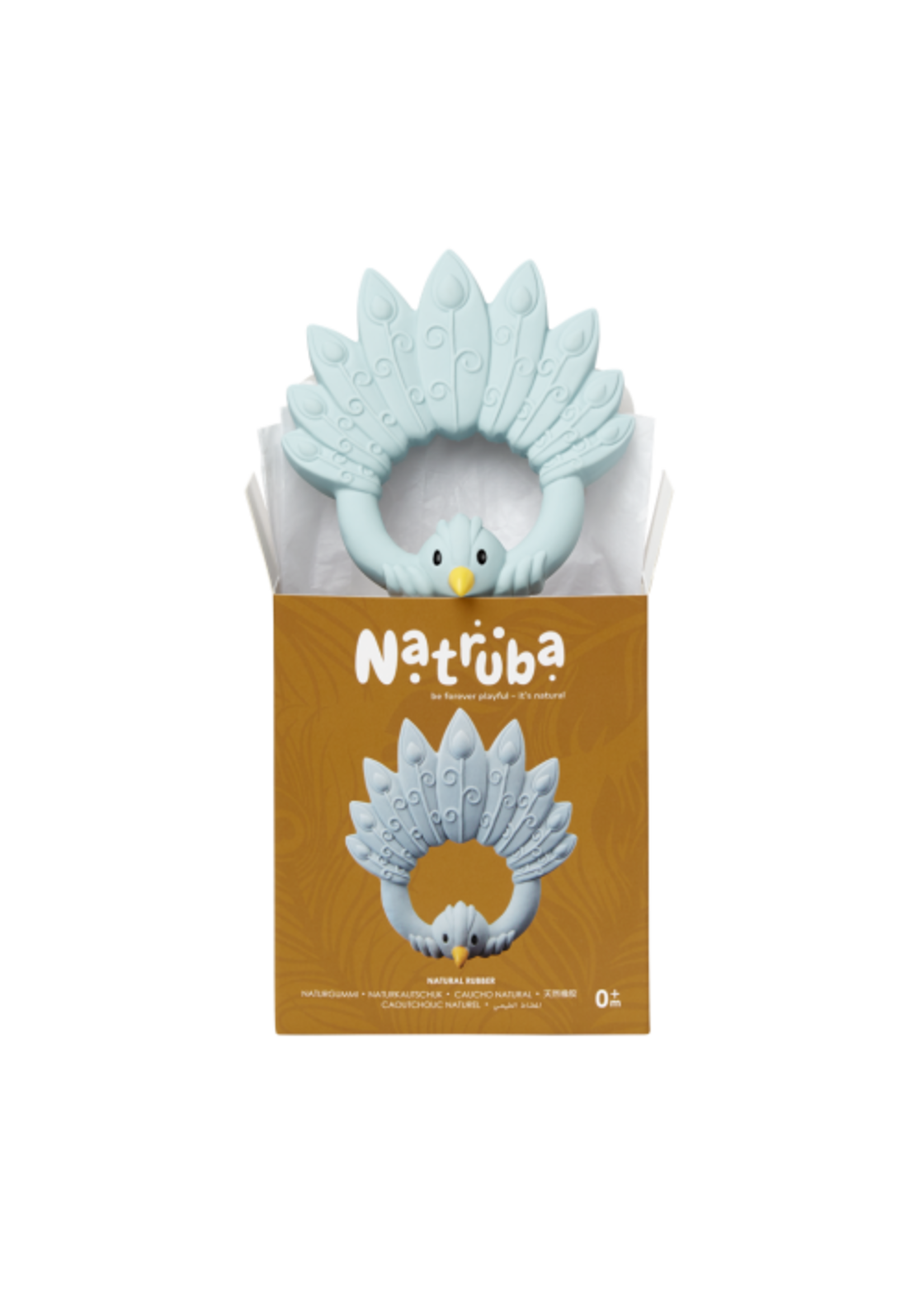 MUSHI NATRUBA Teething Ring Peacock Pale