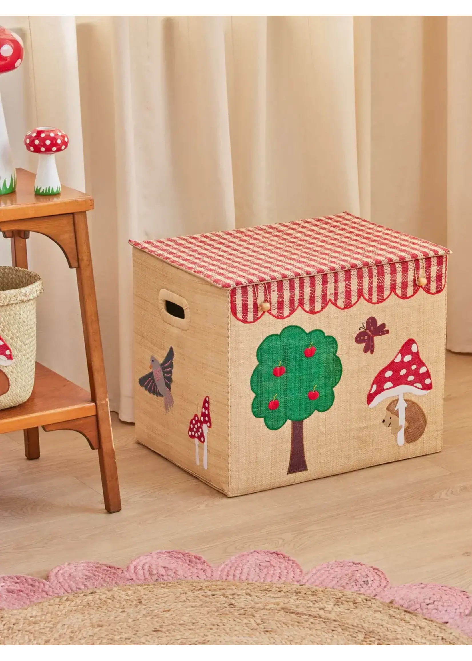 RICE RICE raffia storage box HAPPY FOREST XL