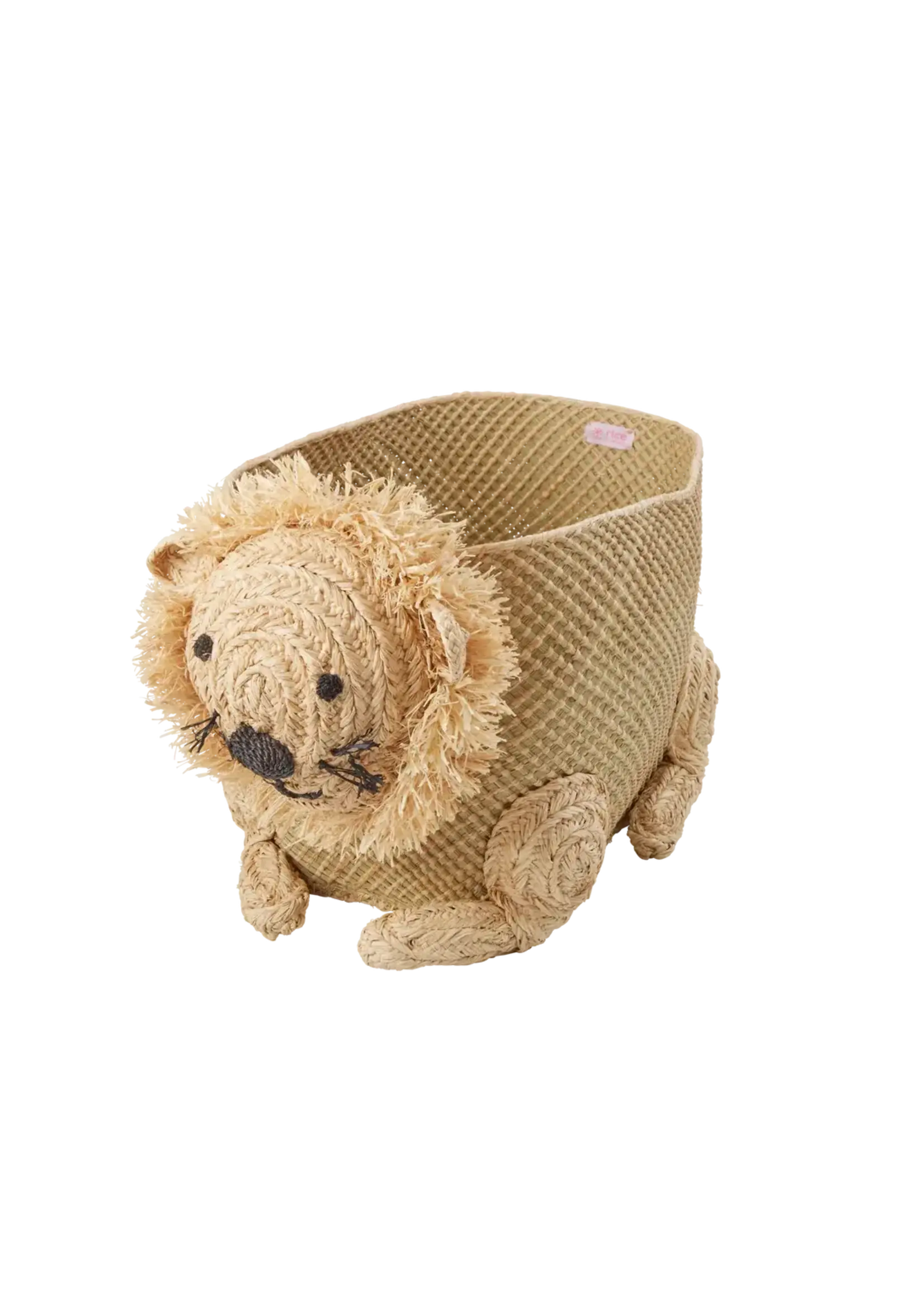 RICE RICE seagrass storage box LION SHAPE L