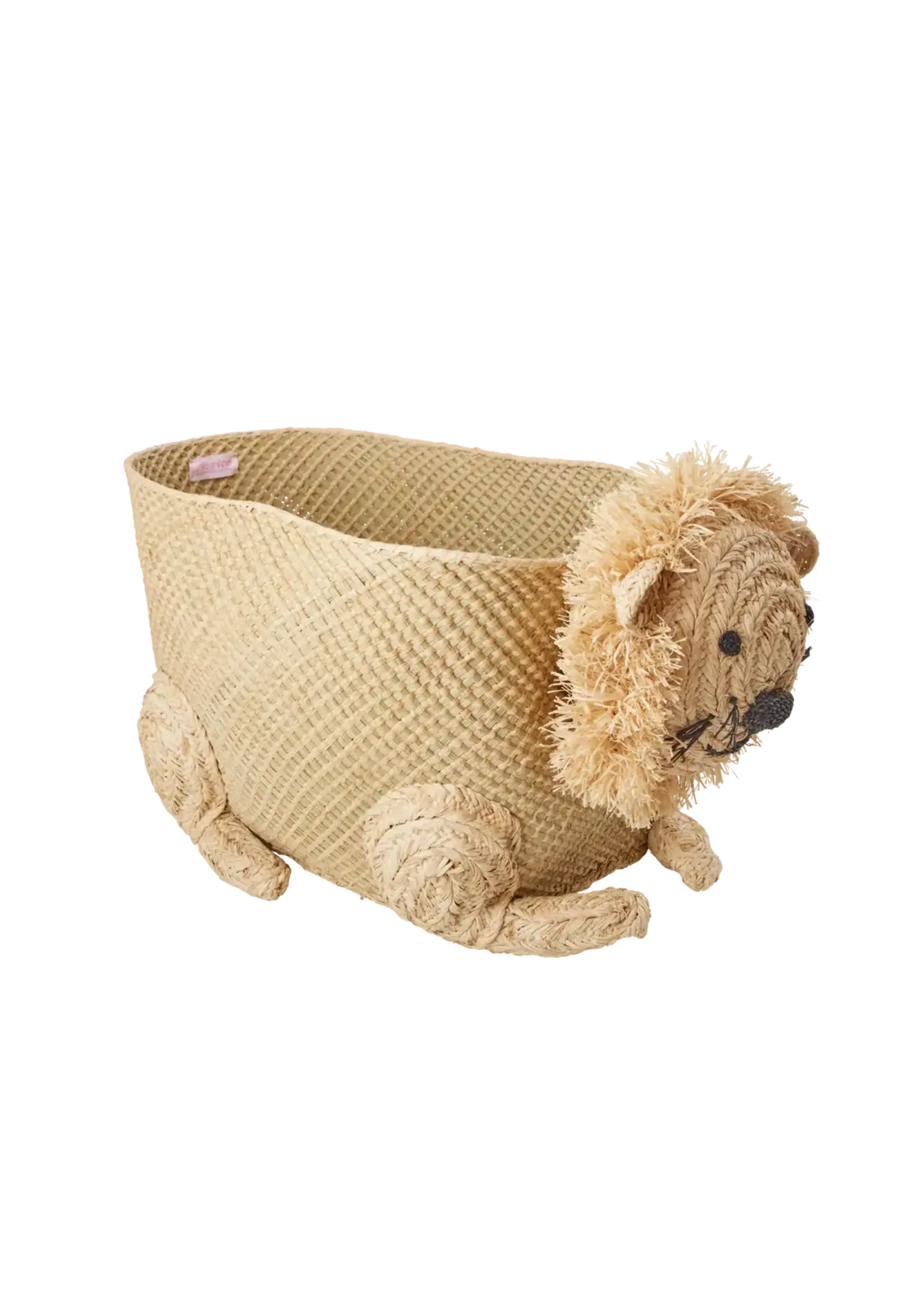 RICE RICE seagrass storage box LION SHAPE L