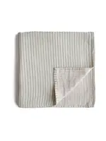 MUSHIE MUSHIE-swaddle-SAGE STRIPE