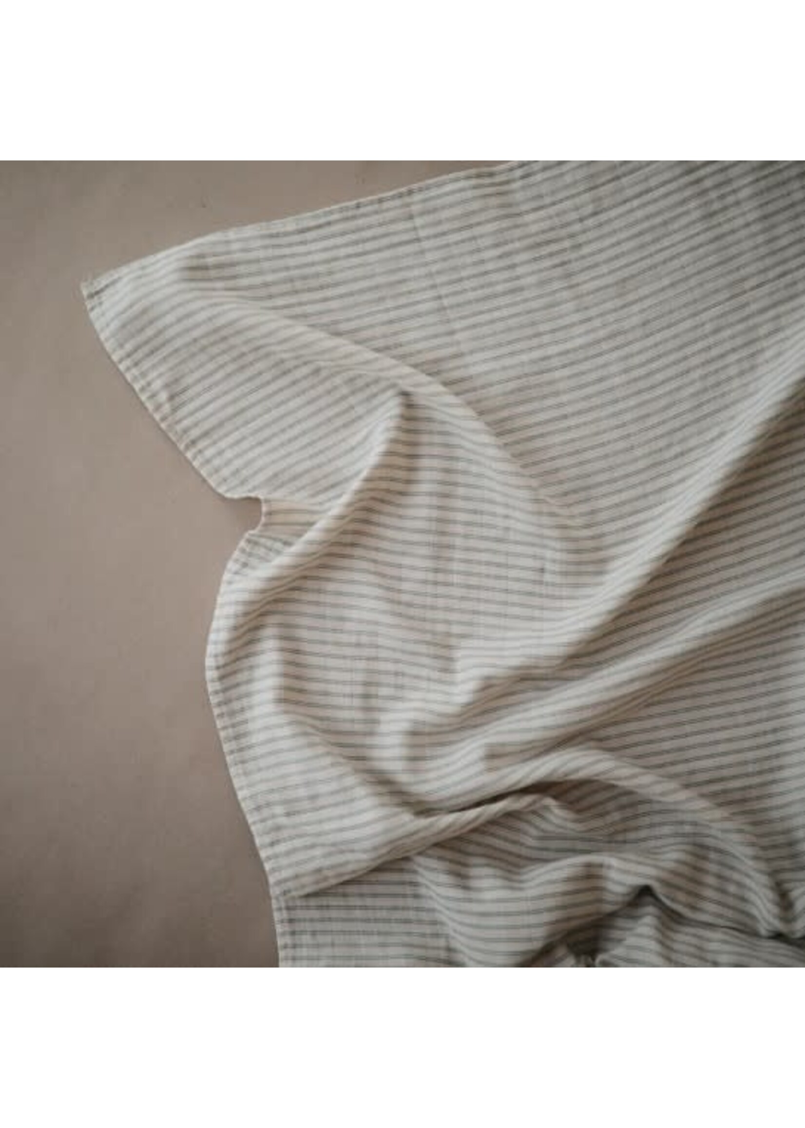MUSHIE MUSHIE-swaddle-SAGE STRIPE