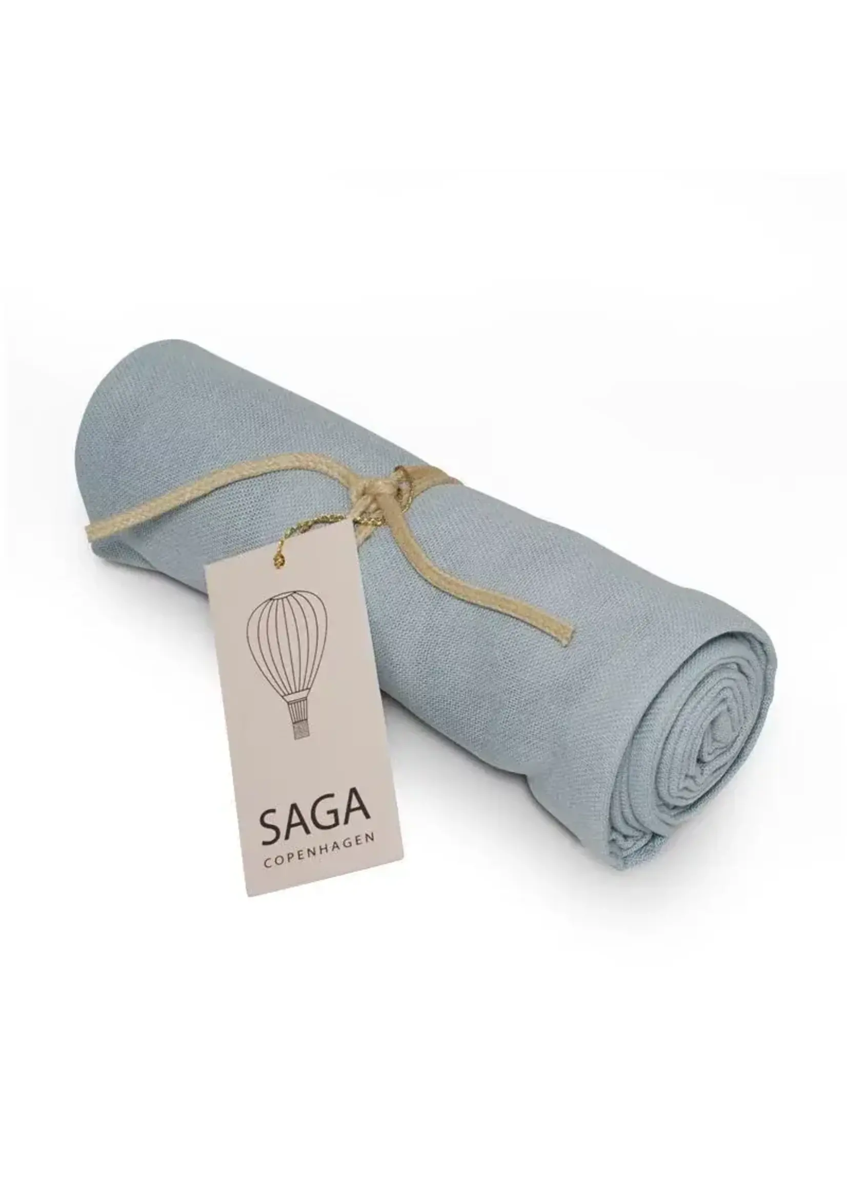 SAGA SAGA swaddle 100x100cm ICE BLUE